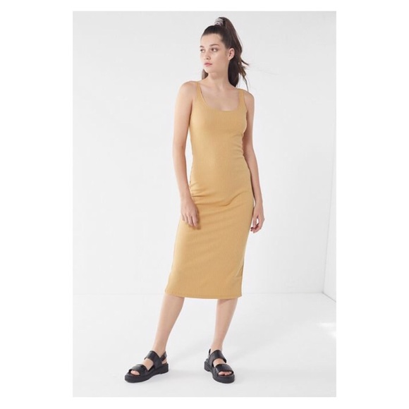 knitted bodycon midi dress